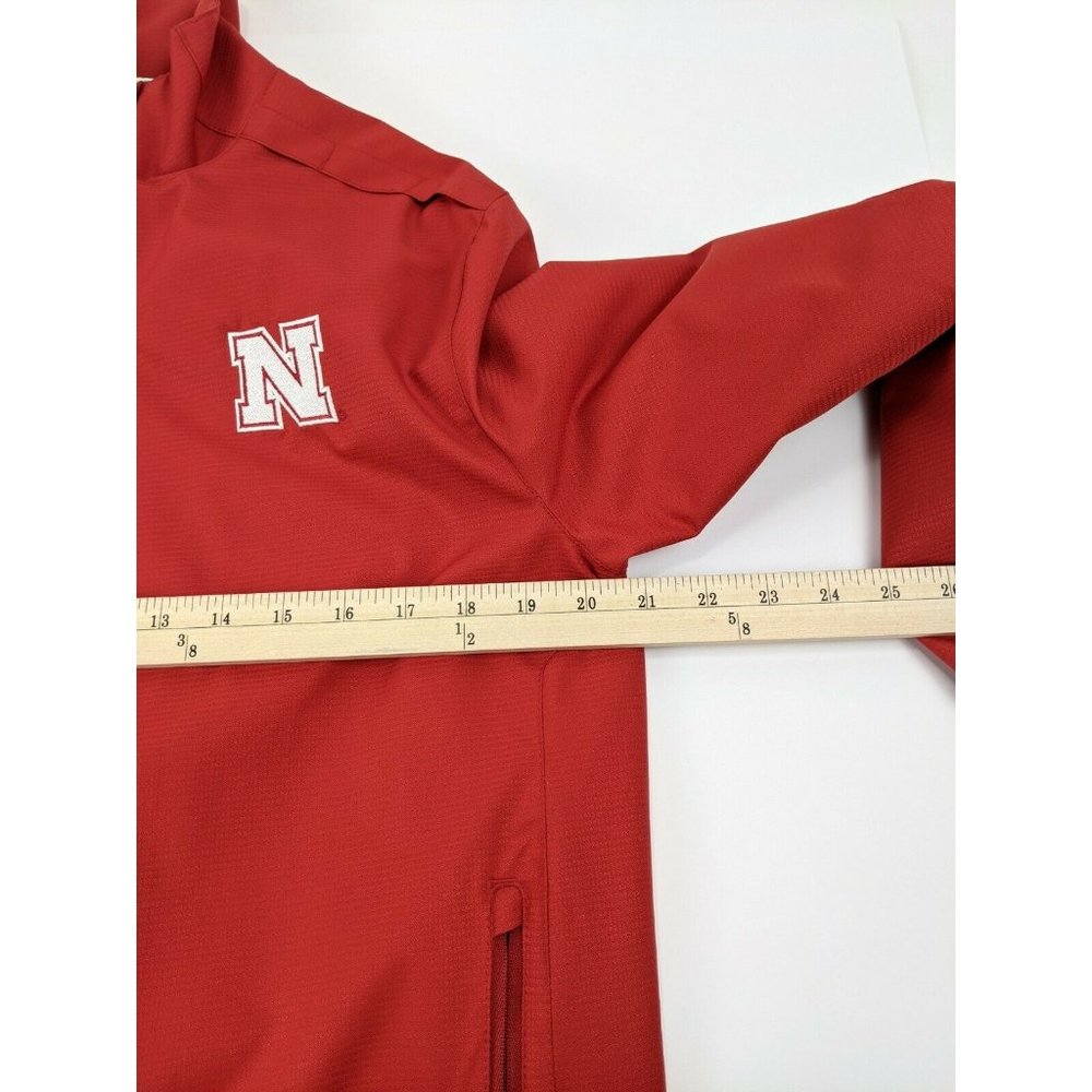 Adidas Jacket Mens Sz Small Nebraska Woven Warmup Style 6985A Red $49 - Picture 10 of 12